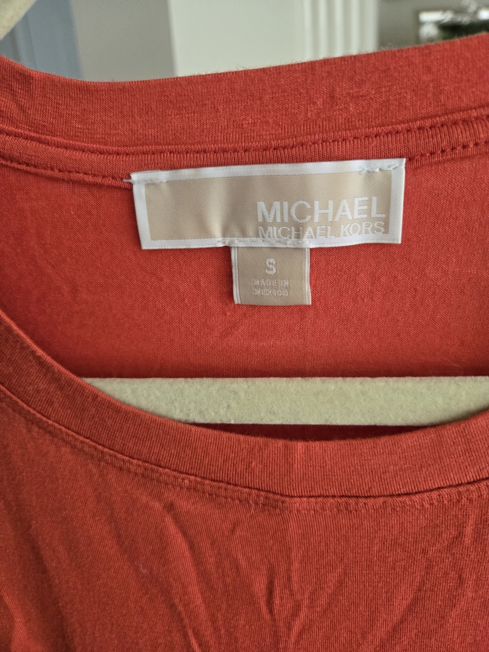 Michael Kors Women's Coral Crew Neck Short Sleeve Tee - Picture 3 of 3